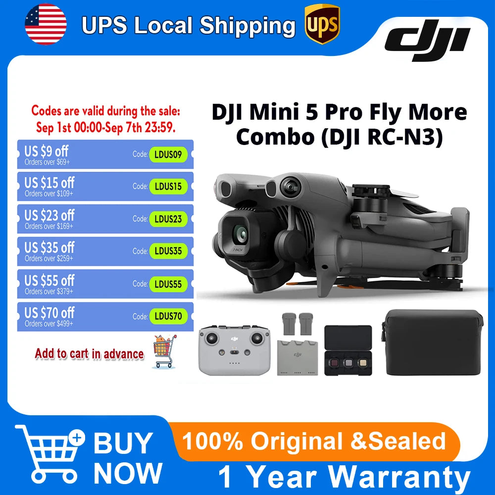 DJI Mini 5 Pro Drone With 4K Camera And ActiveTrack For Beginners