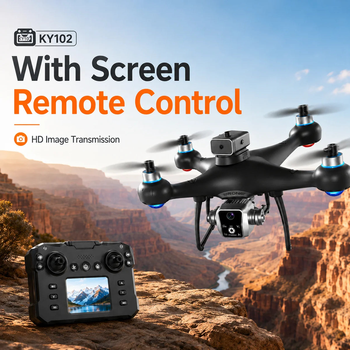 ZNLYRION Brushless Drone With Screen Remote And Obstacle Avoidance