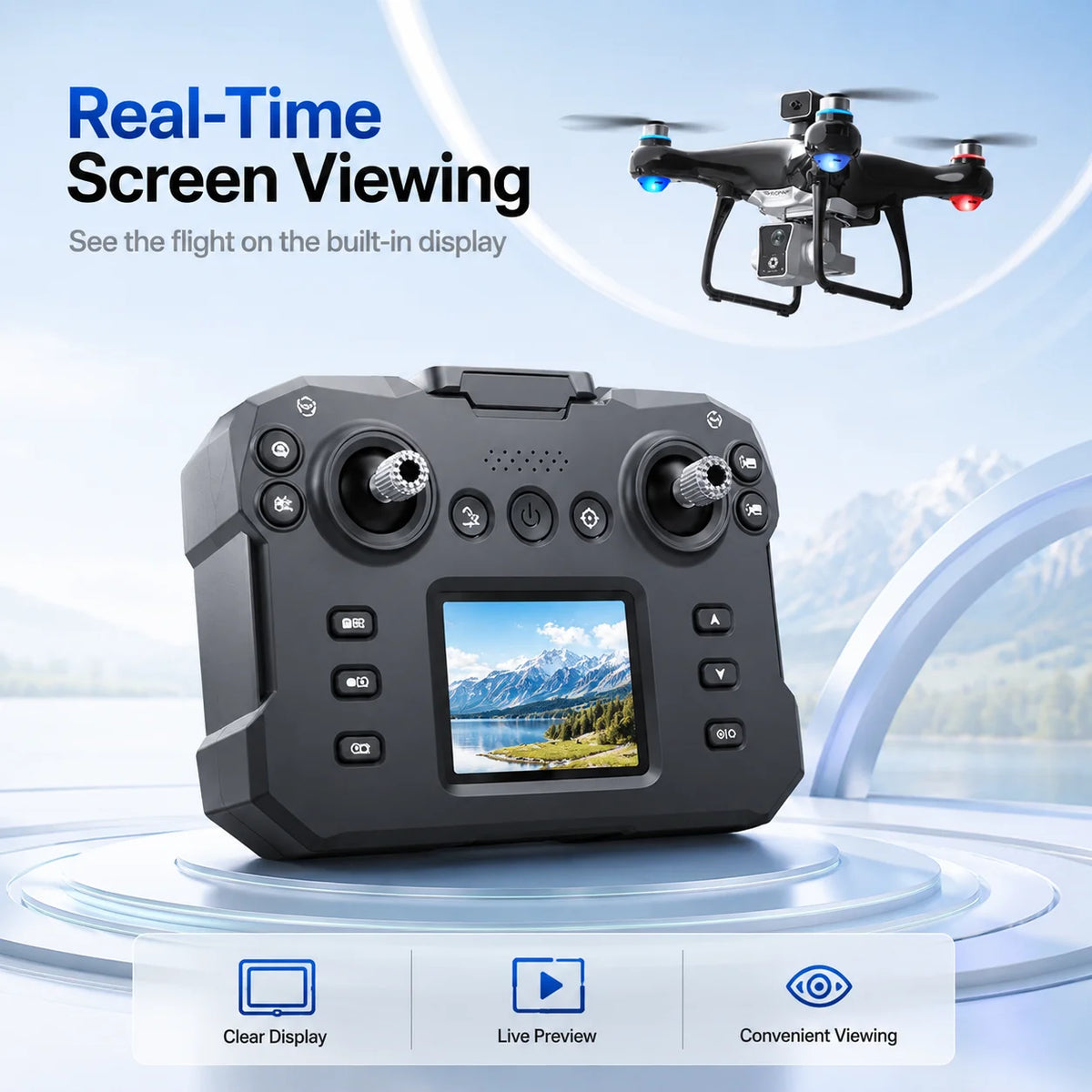 ZNLYRION Brushless Drone With Screen Remote And Obstacle Avoidance
