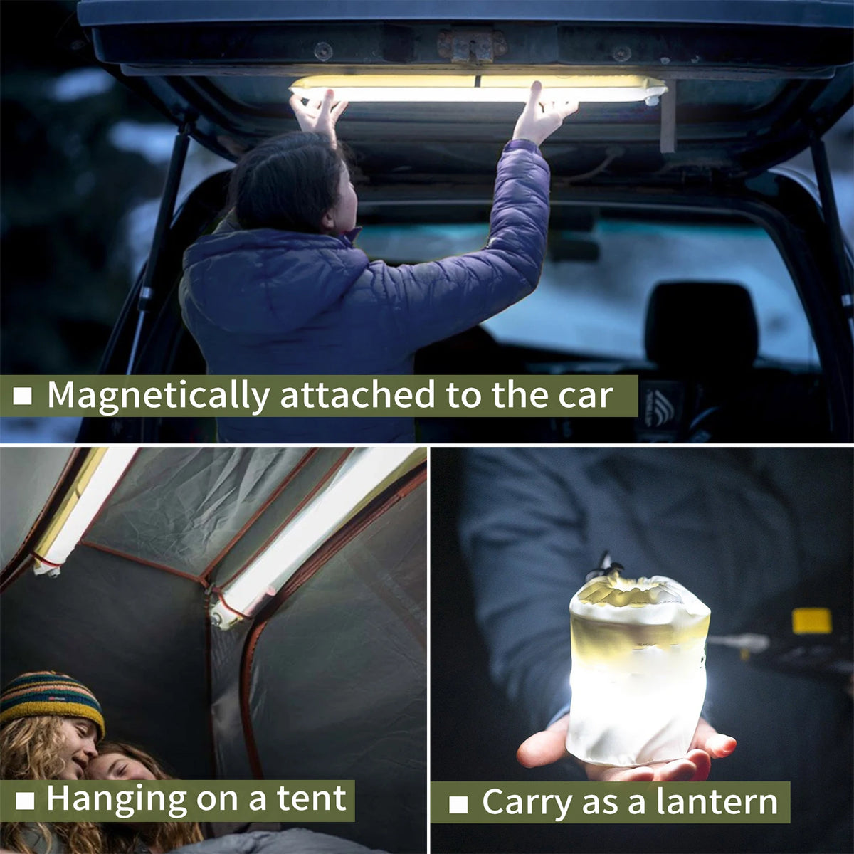 Rechargeable Portable Camping Lantern Waterproof Outdoor Work Light