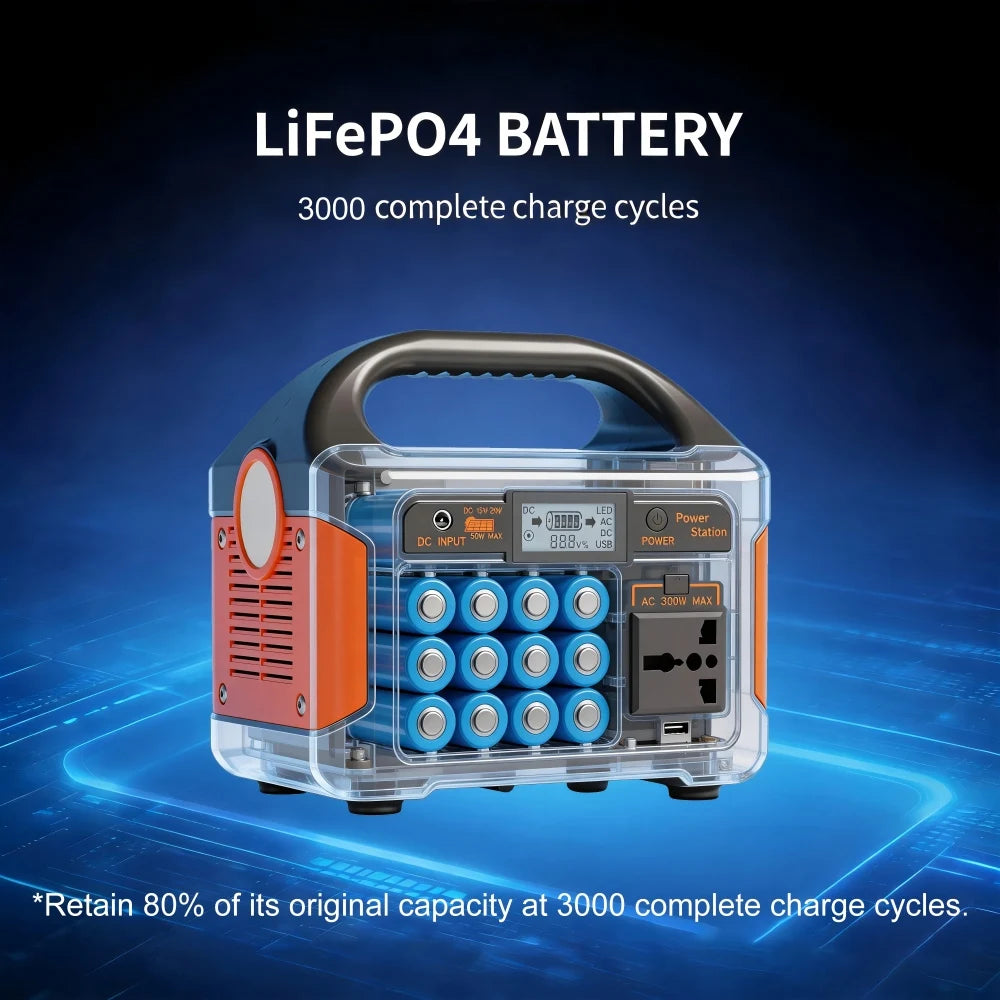 GaiaRay Reliable Portable Power Station LiFePO4 Camping