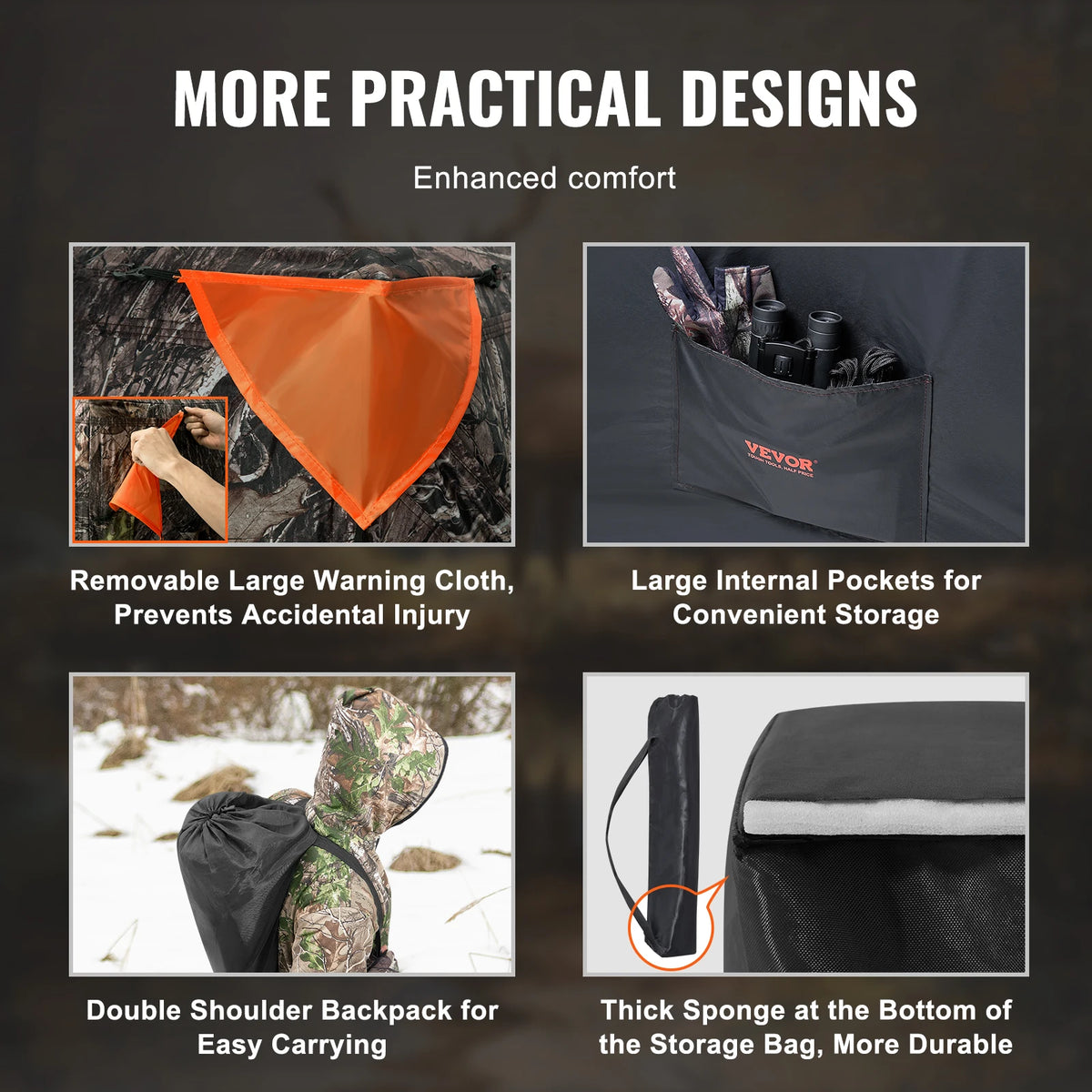 SucceBuy Hunting Blind With 270 Degree See Through Mesh