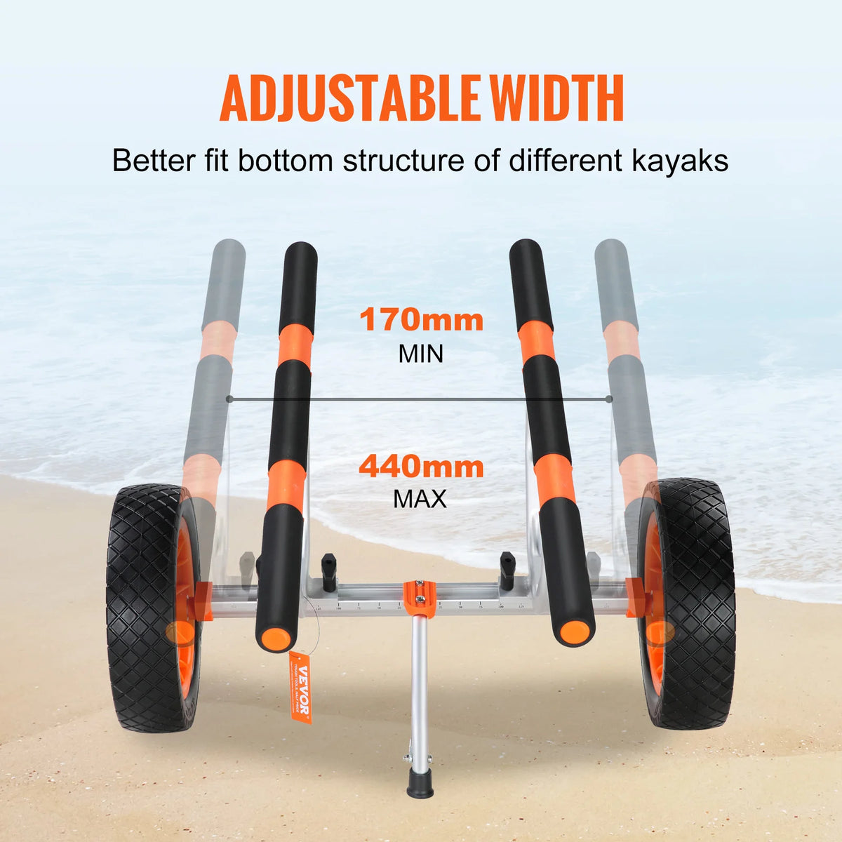 SucceBuy Heavy Duty Detachable Kayak Cart for Canoes and Paddleboards