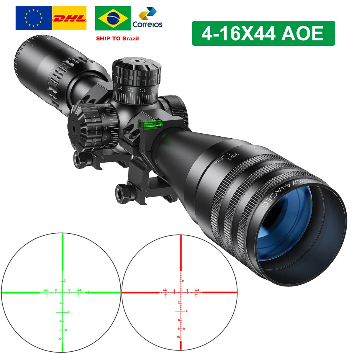 Bestsight 4x16 Tactical Rifle Scope Illuminated Elite Hunter Optics