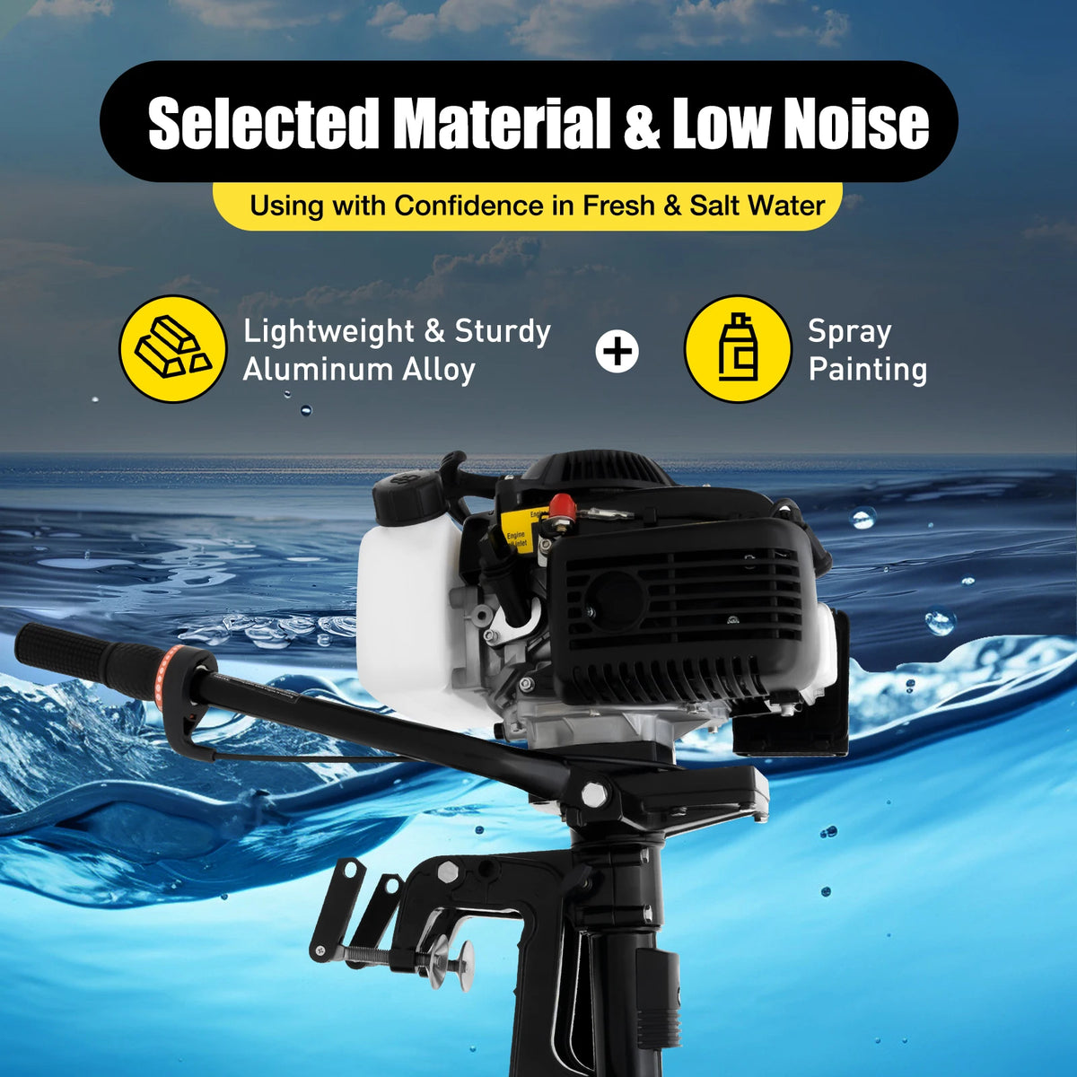 4HP Four Stroke Outboard Motor with CDI Manual Start for Small Boats