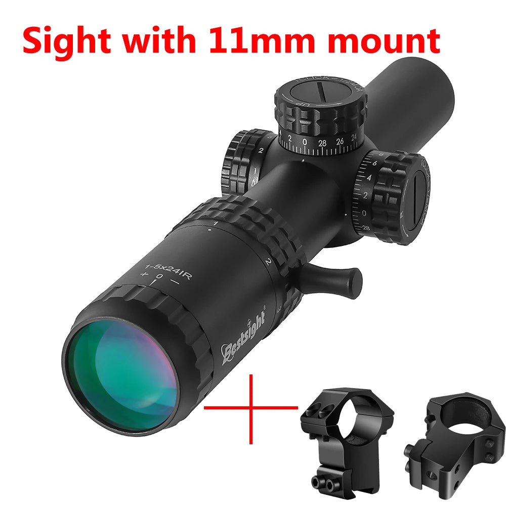 Bestsight Precision 1-5x Illuminated Reticle Hunting Rifle Scope