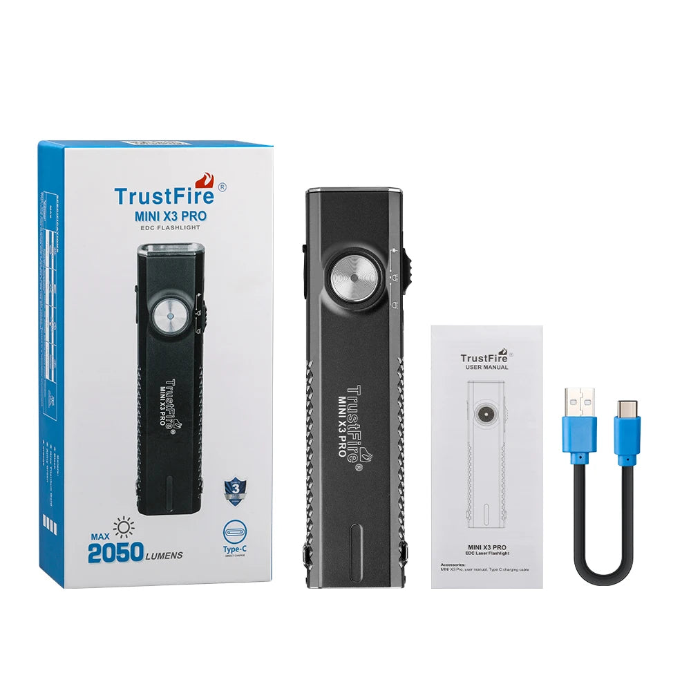 TrustFire Six In One Rechargeable LED Flashlight With UV Light