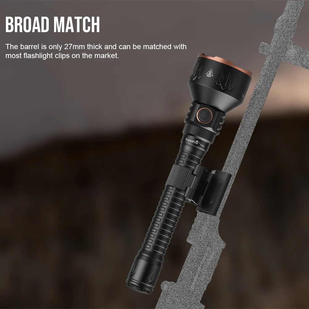 TrustFire T80 Rechargeable Tactical LED Flashlight For Outdoor Use