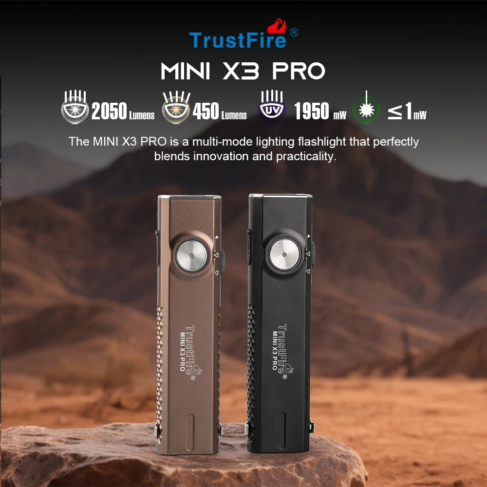 TrustFire Six In One Rechargeable LED Flashlight With UV Light