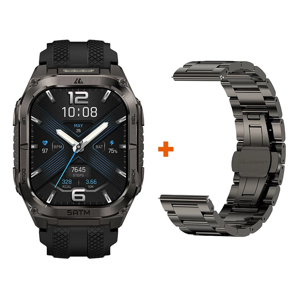 Kospet Tank M4C Rugged GPS Watch For Men 15 Day Battery