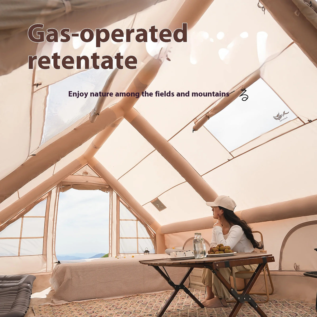 Luxury Inflatable Family Camping Tent With Stove Plug