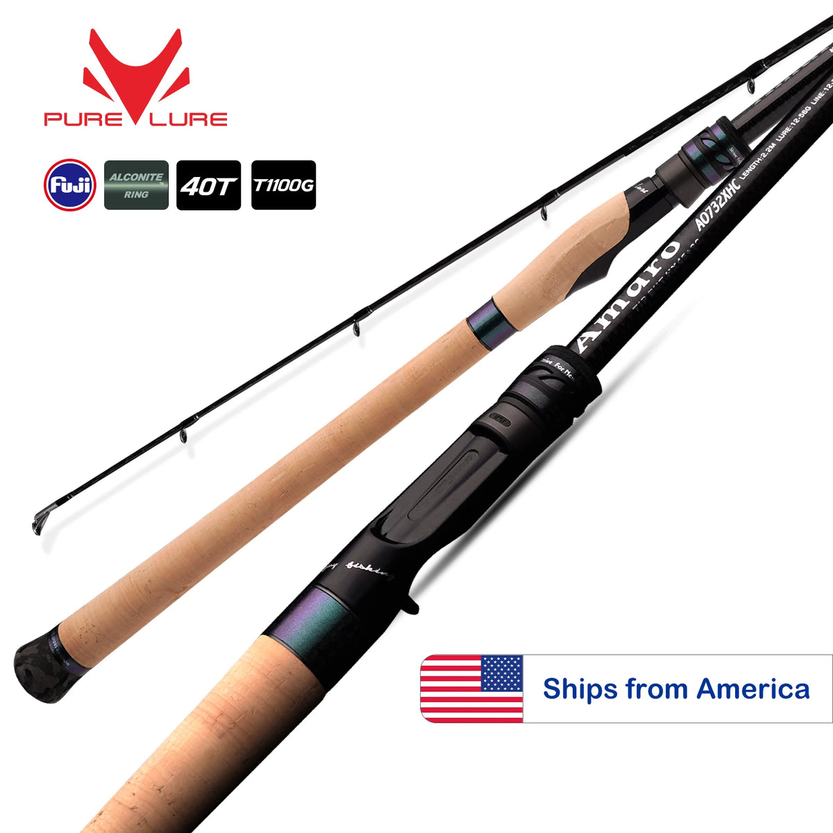 PURELURE Amaro PRO Heavy Duty Carbon Fiber Fishing Rod