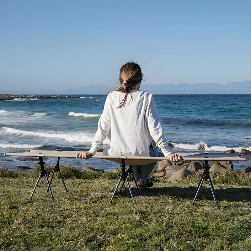 WESTTUNE Portable Folding Camping Bed With Adjustable Height