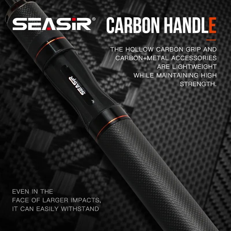 SeaSir Carbon Fiber BFS Baitcasting Fishing Rod With Fuji Guides