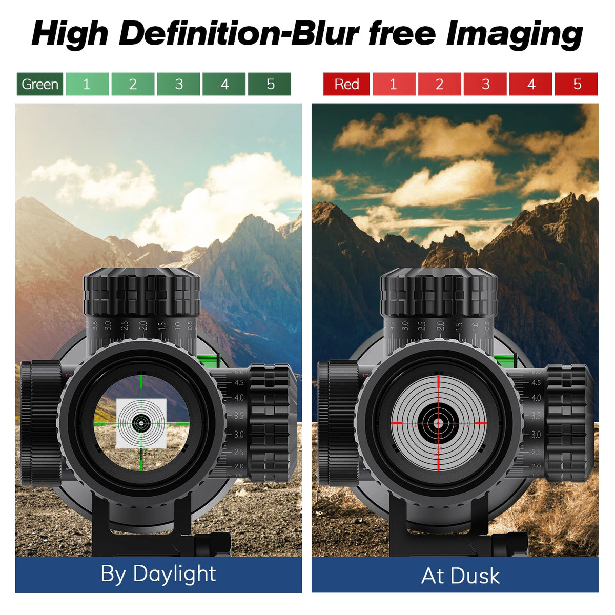 Bestsight 4x16 Tactical Rifle Scope Illuminated Elite Hunter Optics