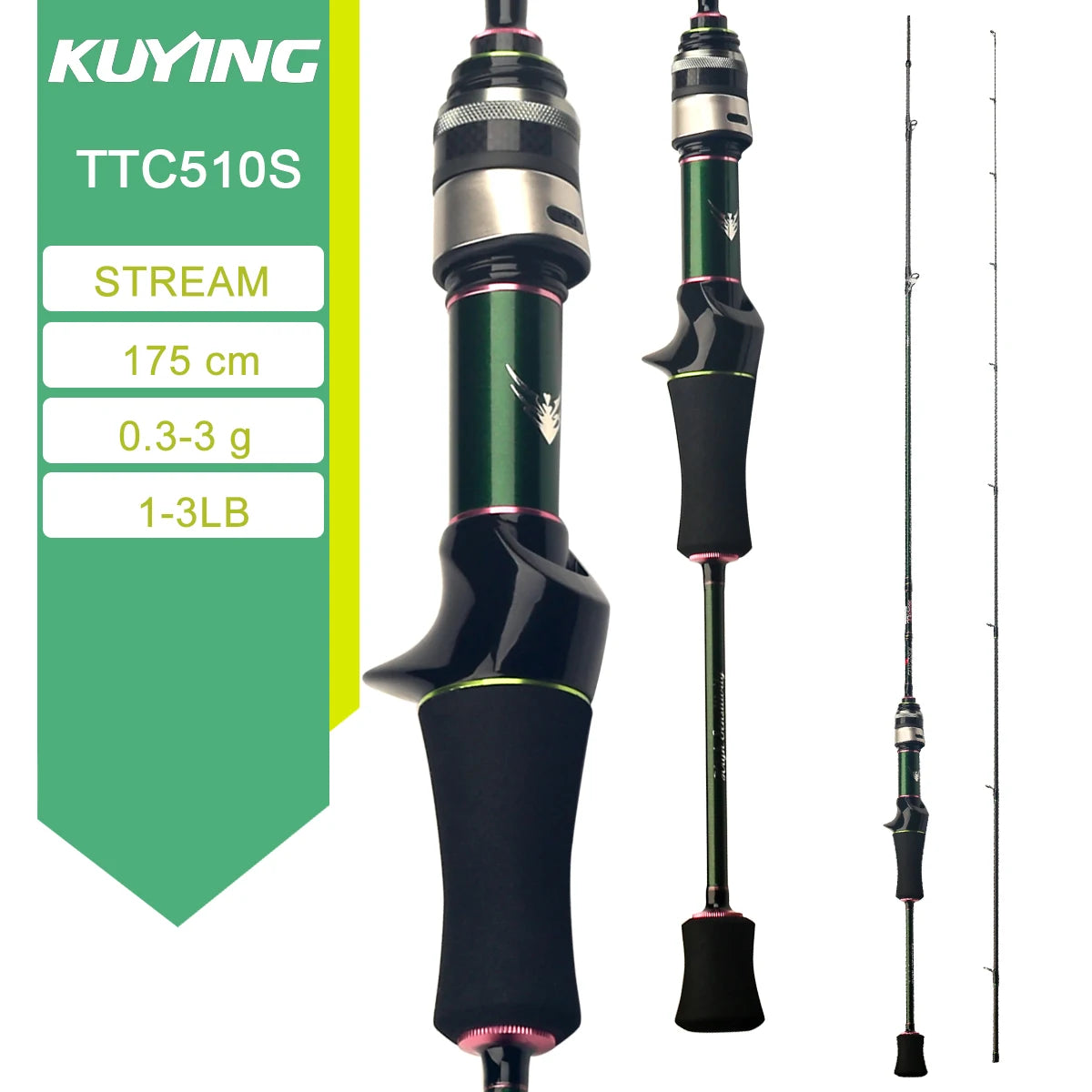 Kuying Teton Carbon Spinning And Casting Fishing Rod