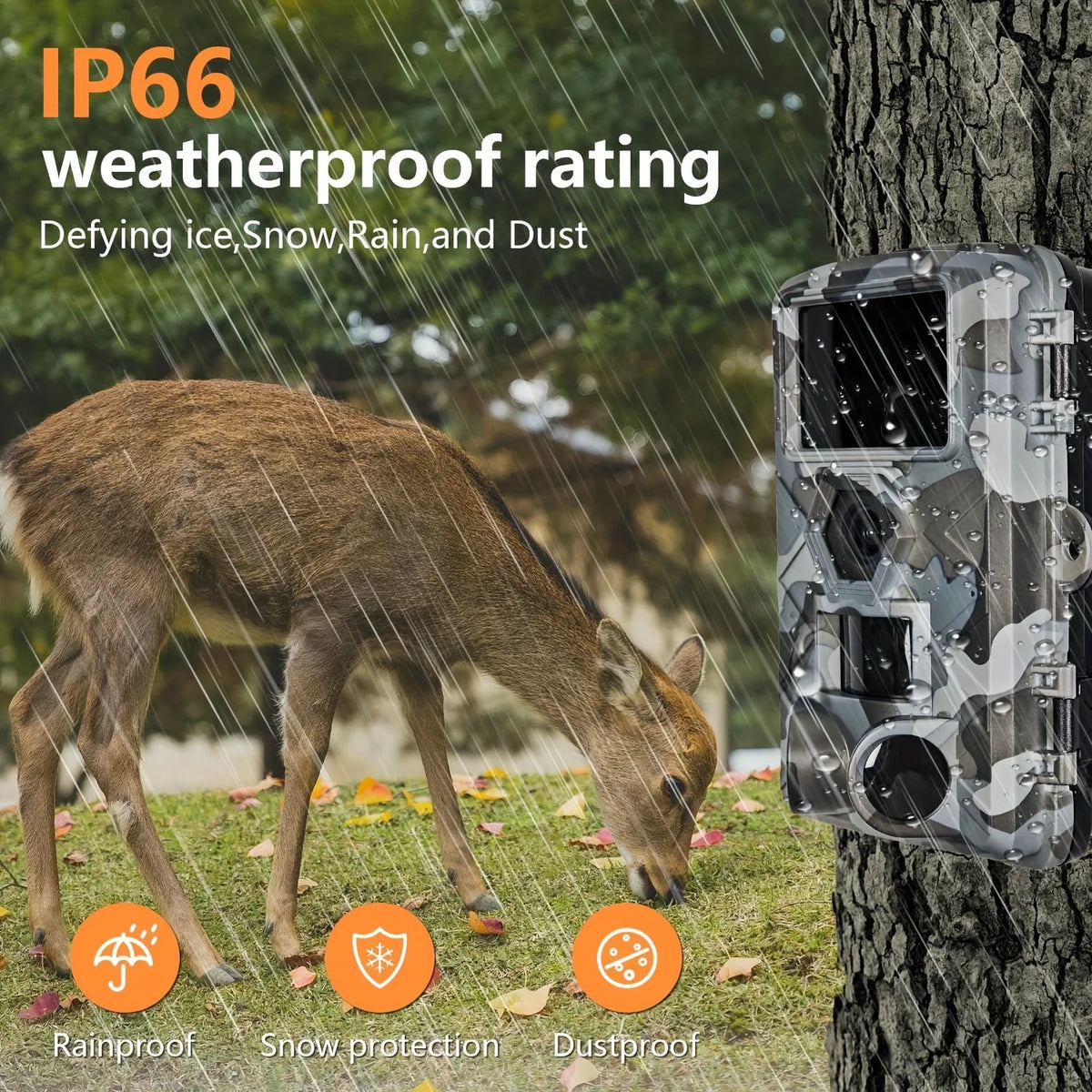 Fargarloo 60MP Wifi Trail Camera Night Vision Wildlife Monitor