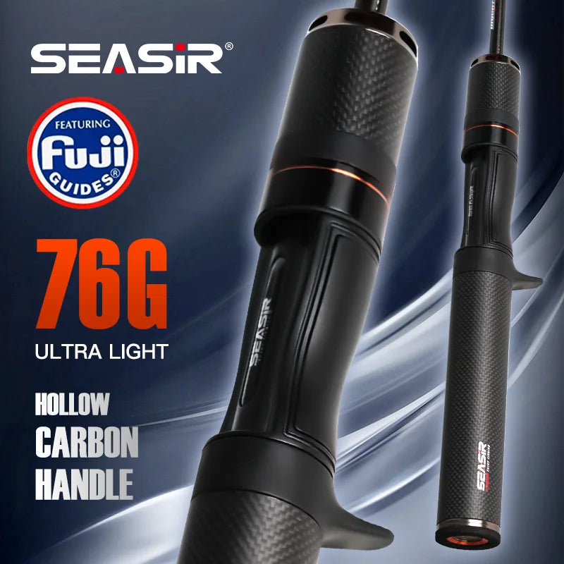 SeaSir Carbon Fiber BFS Baitcasting Fishing Rod With Fuji Guides