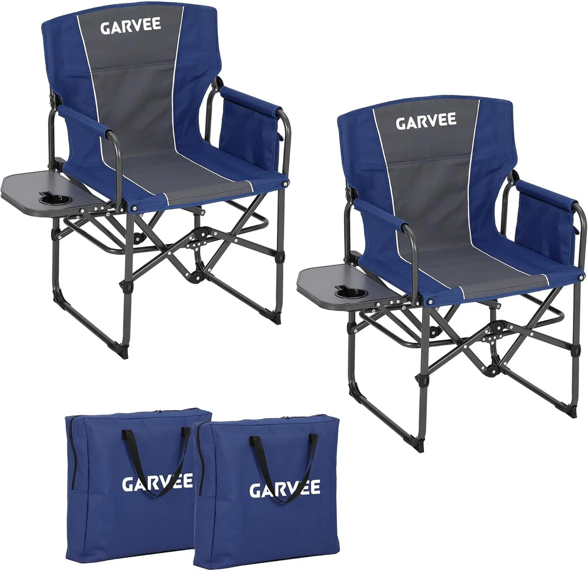 HiMISS Heavy Duty 400Lbs Folding Directors Chair For Adults Camping