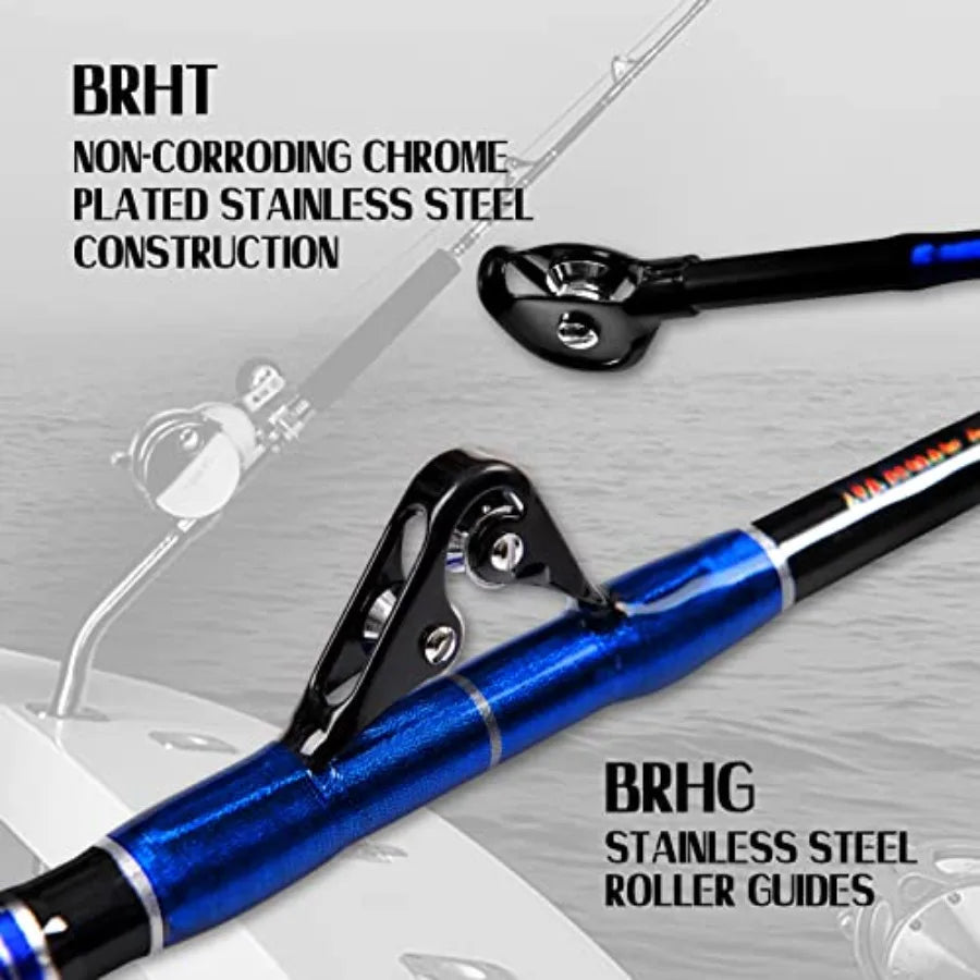 Saltwater Offshore Bent Butt Trolling Fishing Rod For Deep Sea