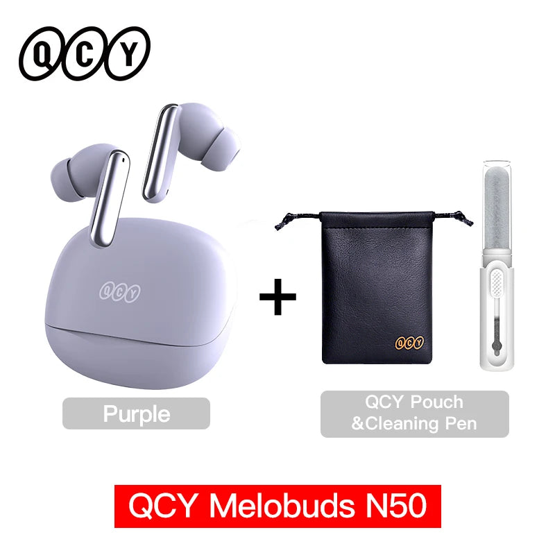 QCY Melobuds N50 ANC Wireless Earphone 4 Modes Active Noise Cancellation Headset AI Clear Call Earbuds Bluetooth 5.4 Headphone