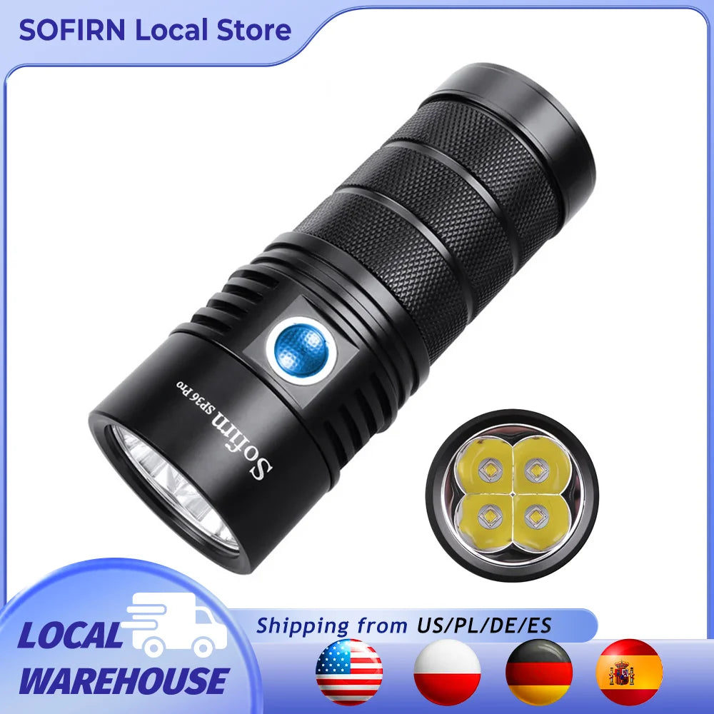 Sofirn SP36 Pro Rechargeable LED Flashlight With Anduril 2.0 UI