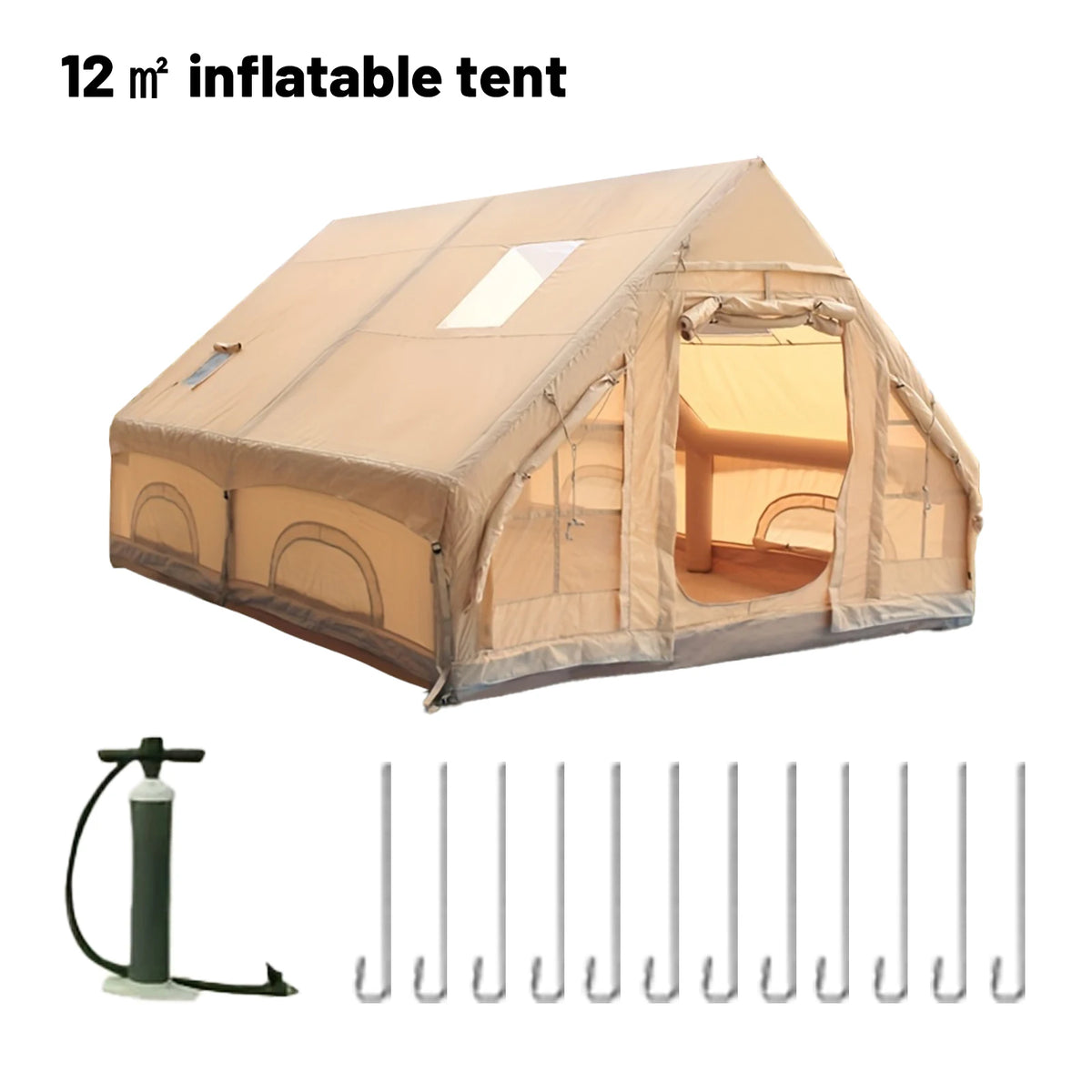 Luxury Inflatable Family Camping Tent With Stove Plug