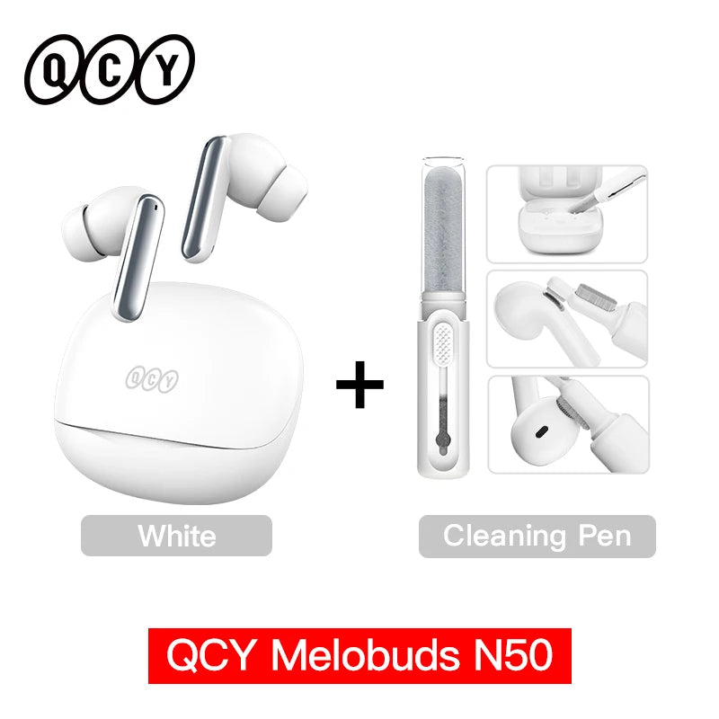 QCY Melobuds N50 ANC Wireless Earphone 4 Modes Active Noise Cancellation Headset AI Clear Call Earbuds Bluetooth 5.4 Headphone