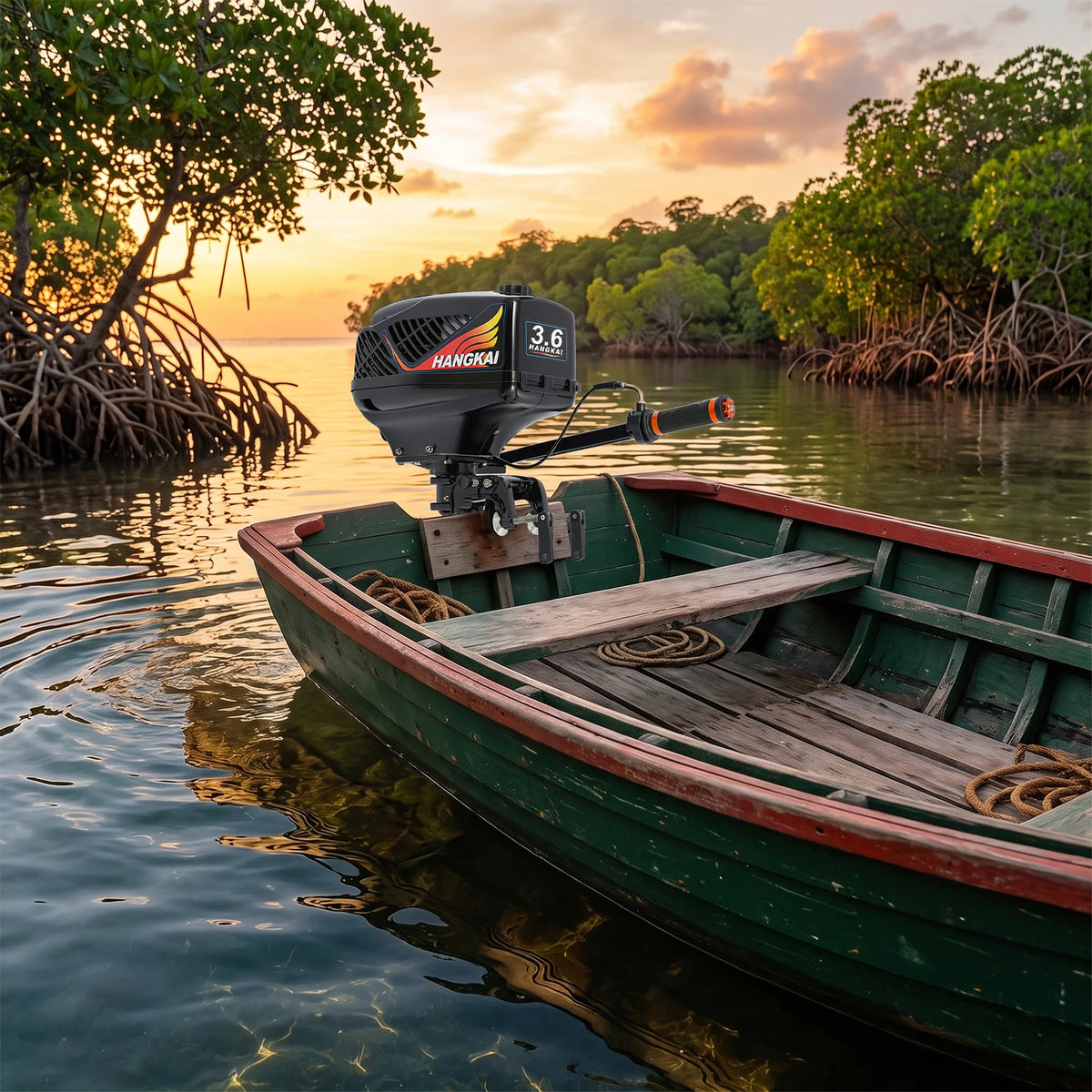 Compact 3.6Hp Gasoline Outboard Motor High Performance Boat