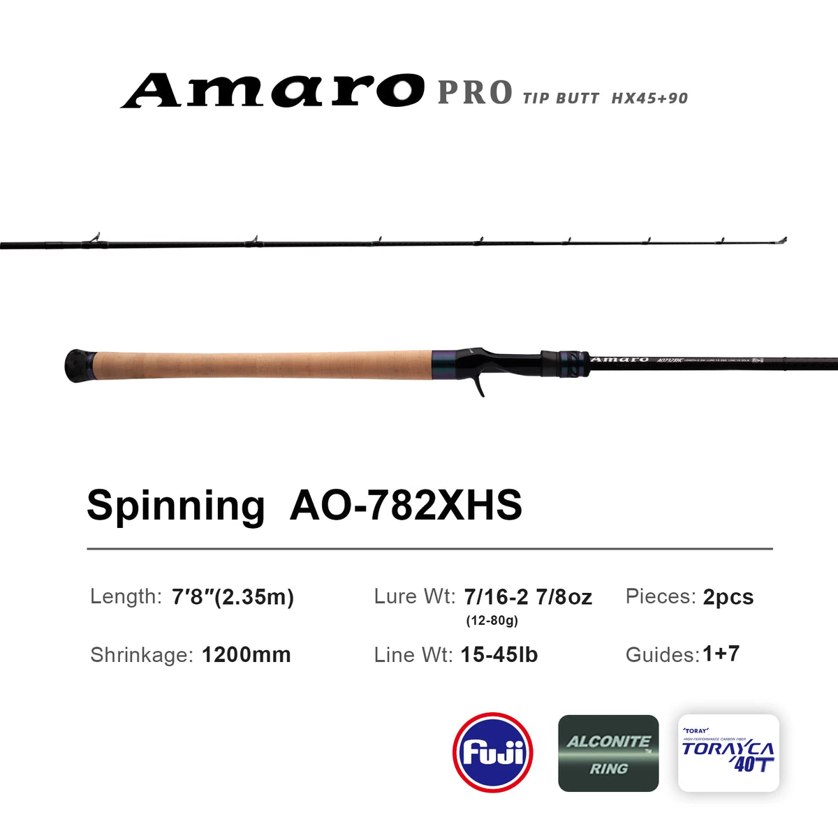 PureLure Amaro Pro Heavy Duty Big Game Fishing Rod