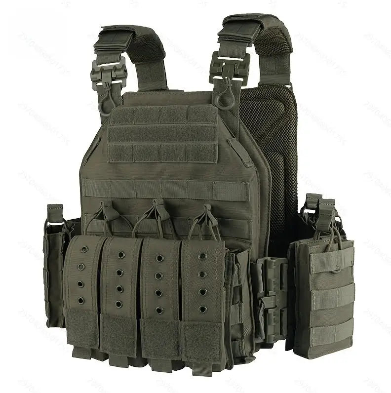 Tiexuebing Tactical Plate Carrier Vest With Adjustable Molle System