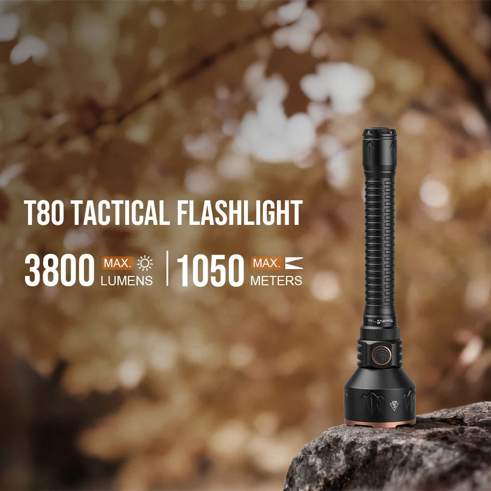 TrustFire T80 Rechargeable Tactical LED Flashlight For Outdoor Use