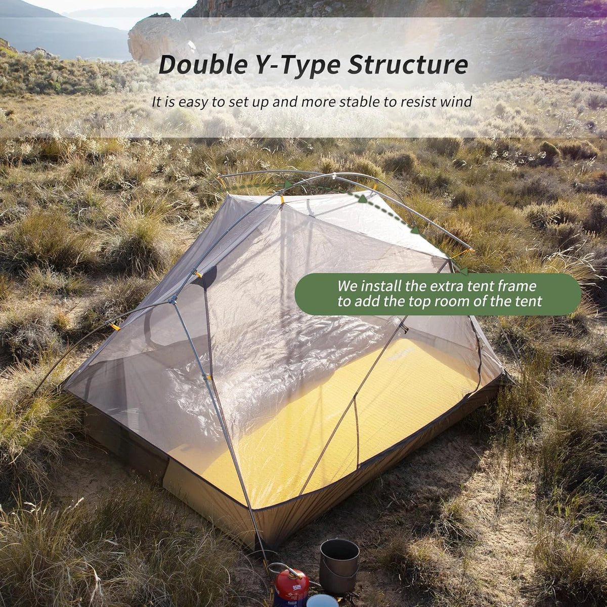 Naturehike Mongar Two Person Tent Ultralight Waterproof Hiking Camp Gear