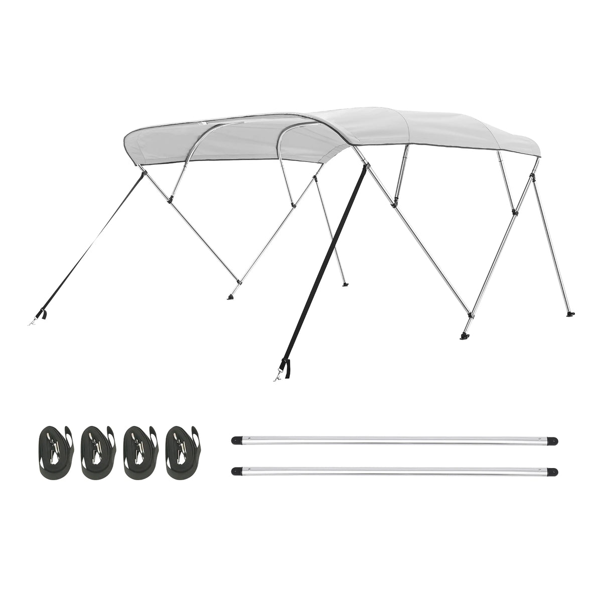 SucceBuy 4 Bow Boat Bimini Top With Aluminum Frame