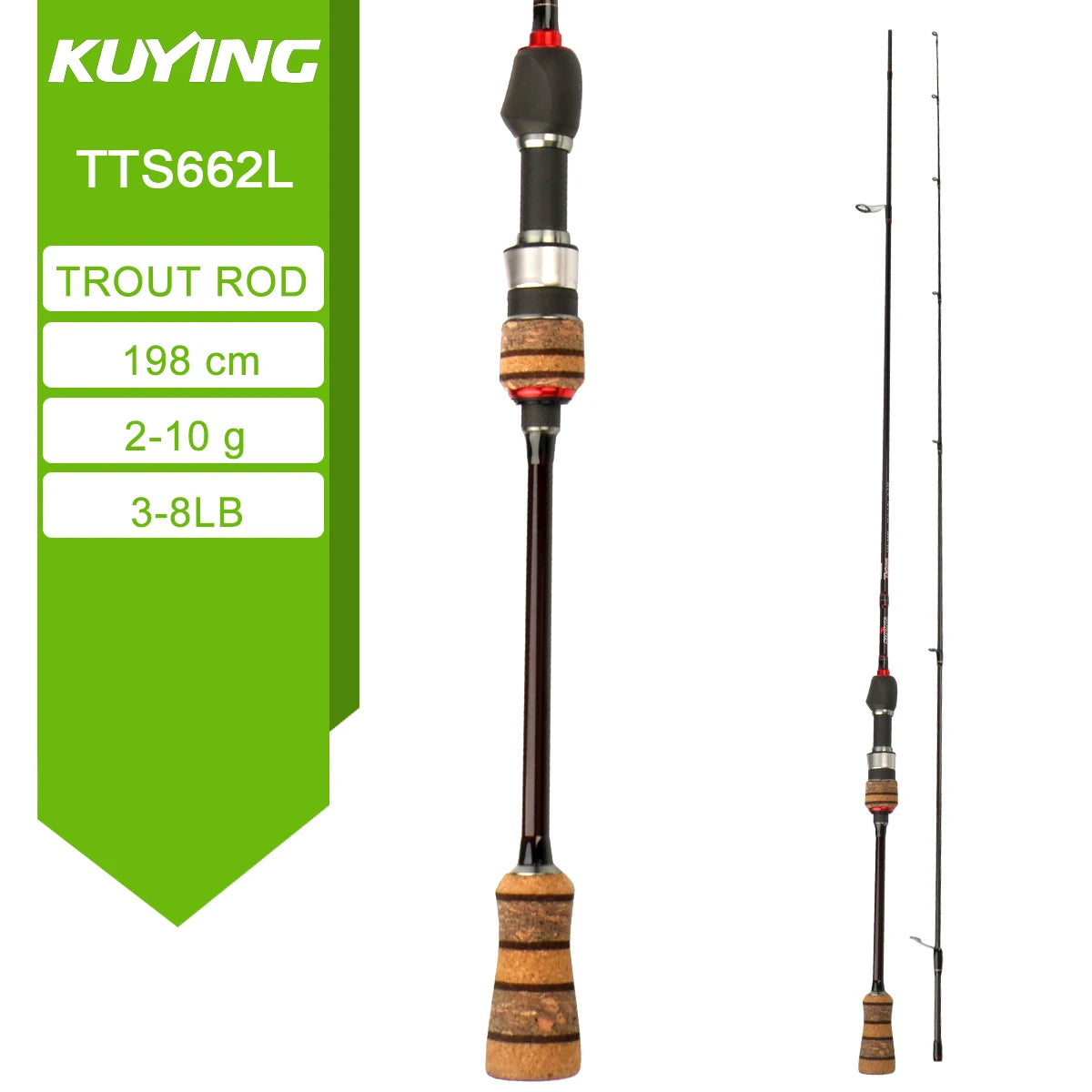 Kuying Teton Carbon Spinning And Casting Fishing Rod