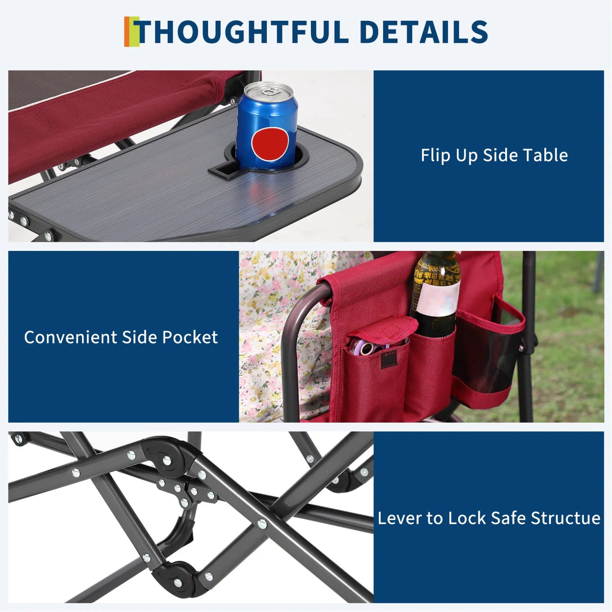 HiMISS Ultra Heavy Duty Folding Director Chair For Campers