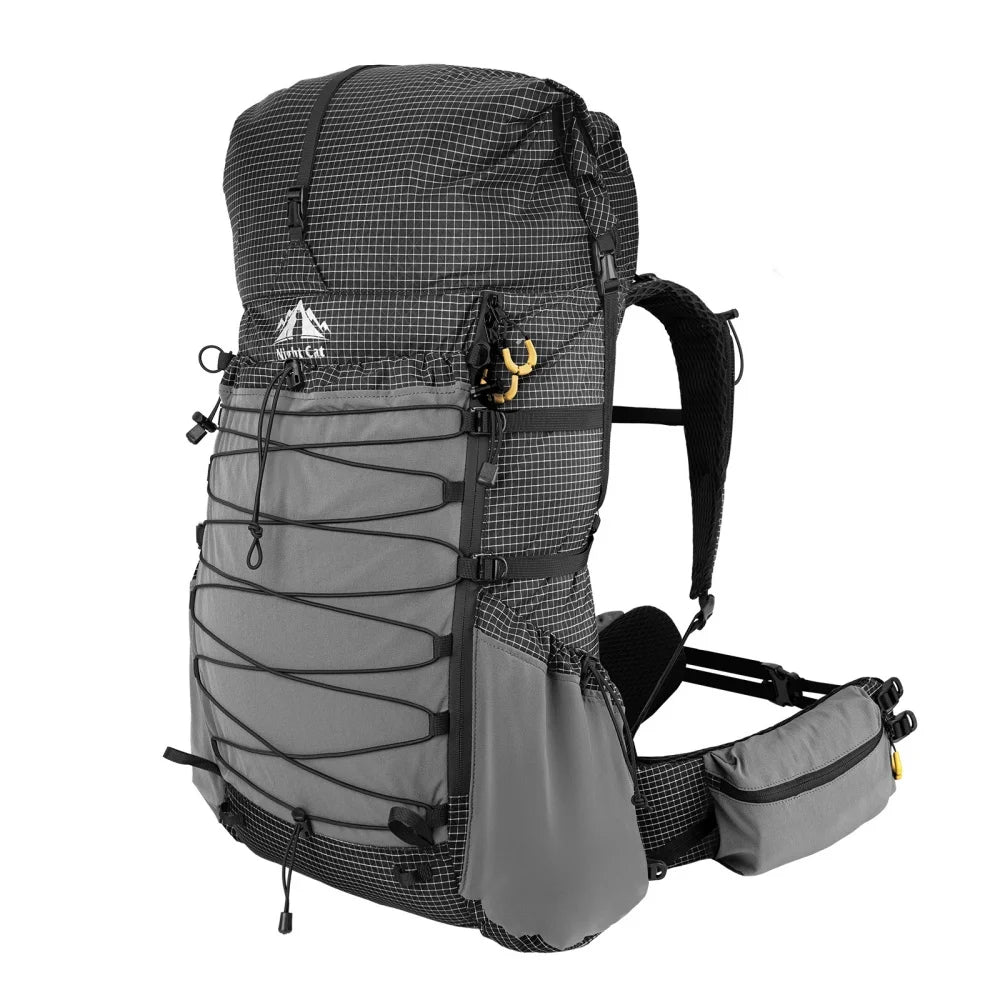 Night Cat Internal Frame Roll Top Hiking Backpack Rain Cover