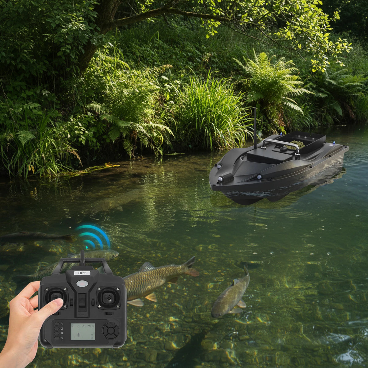 Bymaocar Gps Remote Bait Boat For Precision Angler Fishing