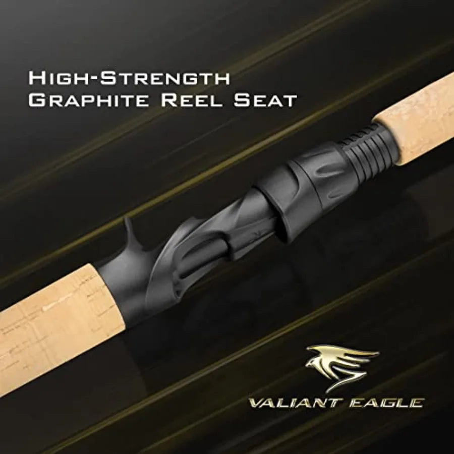 Valiant Eagle IM6 Graphite Travel Fishing Rods for Spinning and Casting
