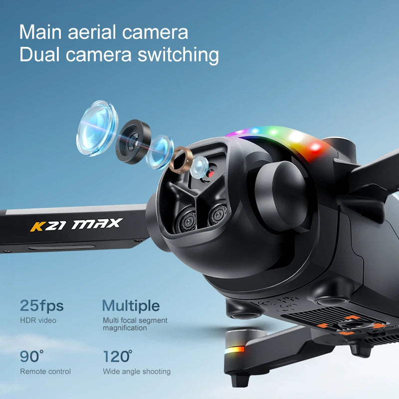 ZNLYRION Foldable Brushless RC Drone With Dual Cameras