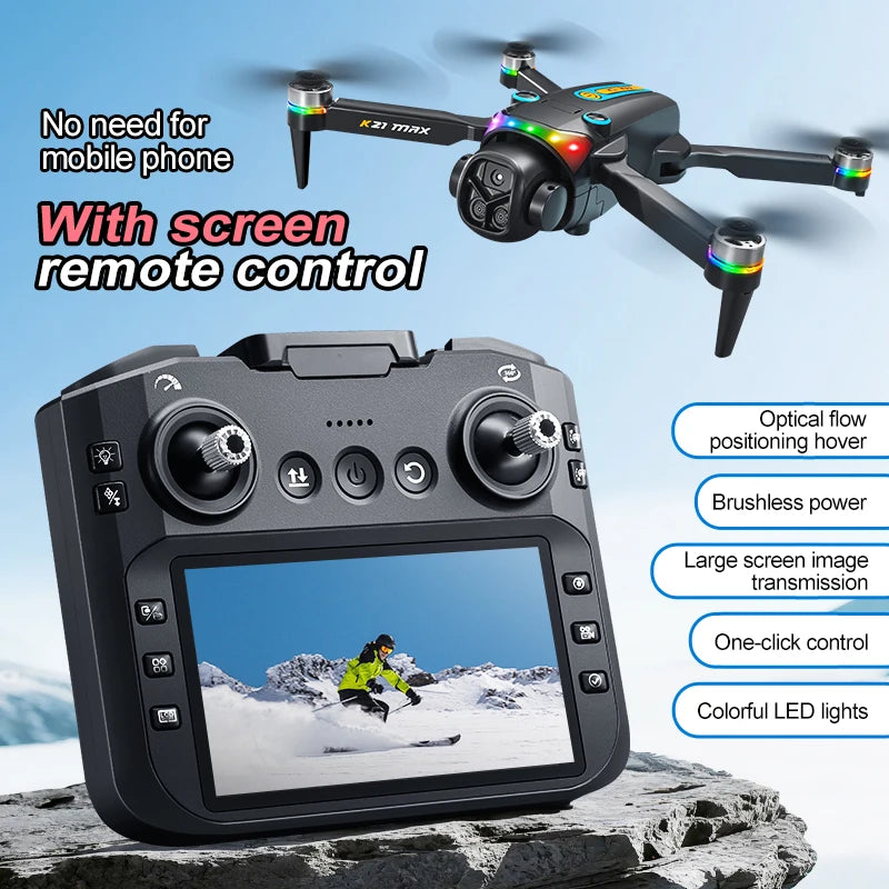 ZNLYRION Foldable Brushless RC Drone With Dual Cameras