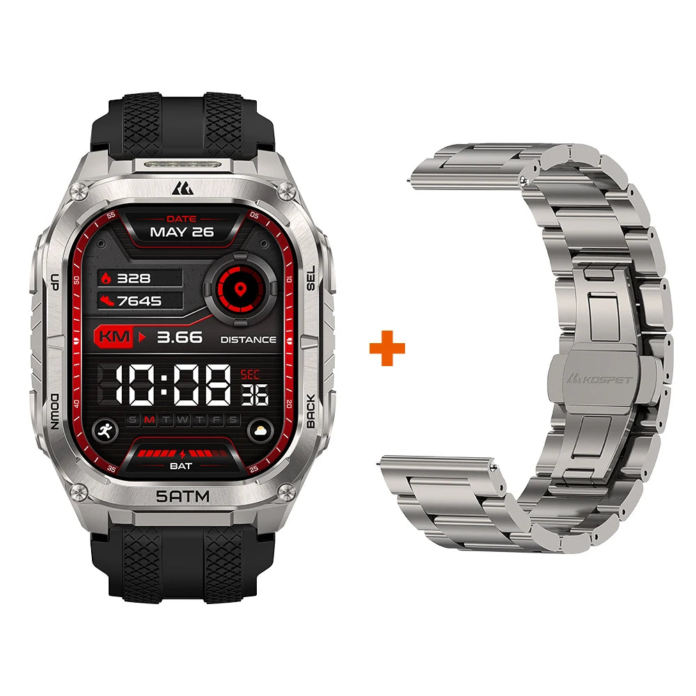 Kospet Tank M4C Rugged GPS Watch For Men 15 Day Battery