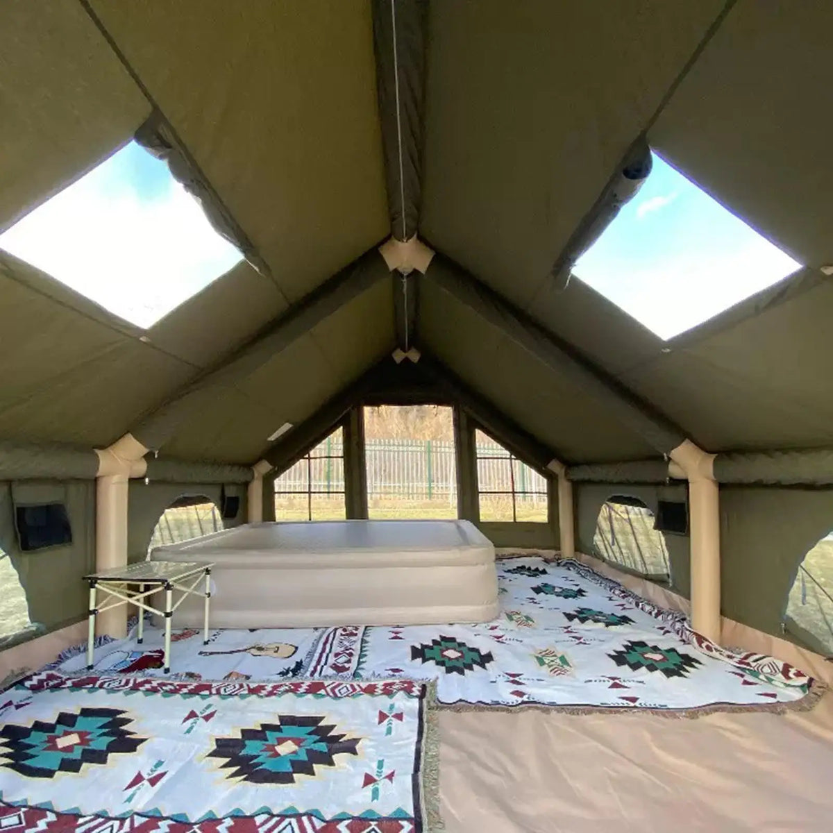 PAKICETUS Inflatable Camping Tent With Air Pump Outdoor Shelter