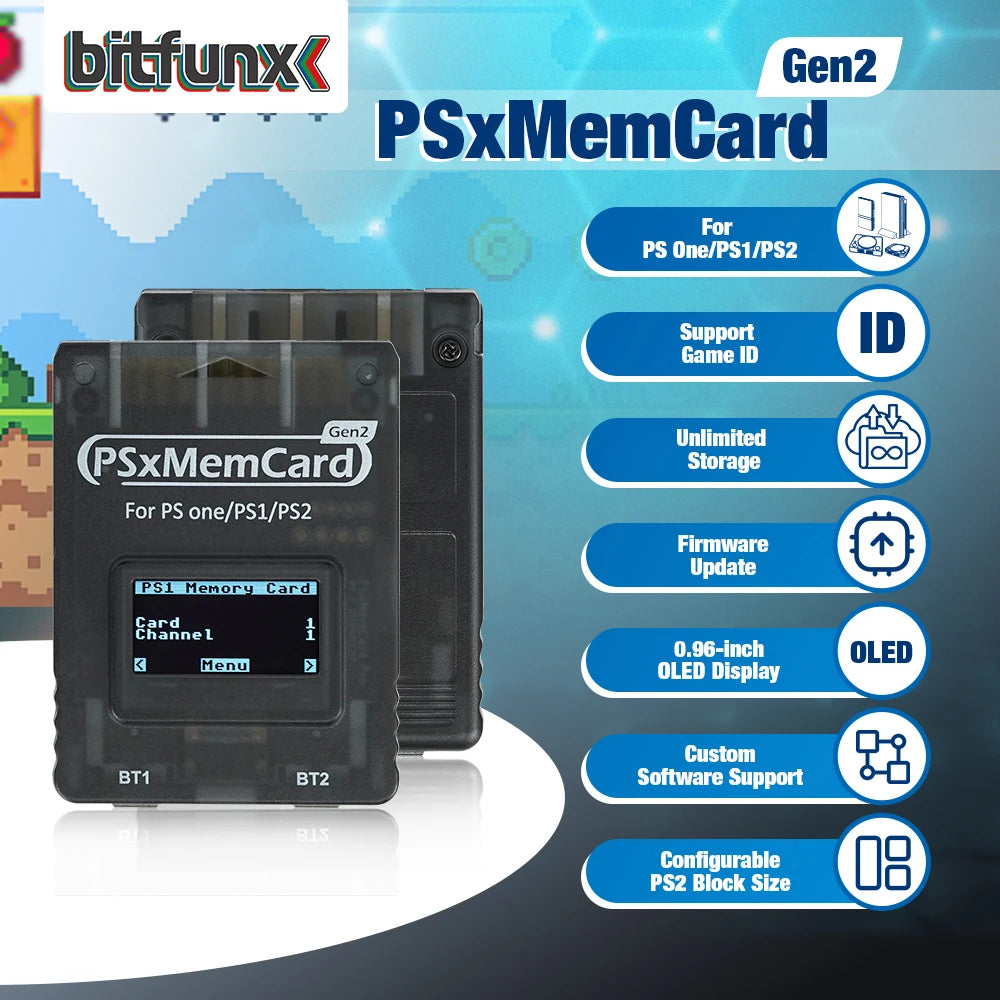 BitFunx Enhanced MicroSD PSX Memory Card For Retro Gamers