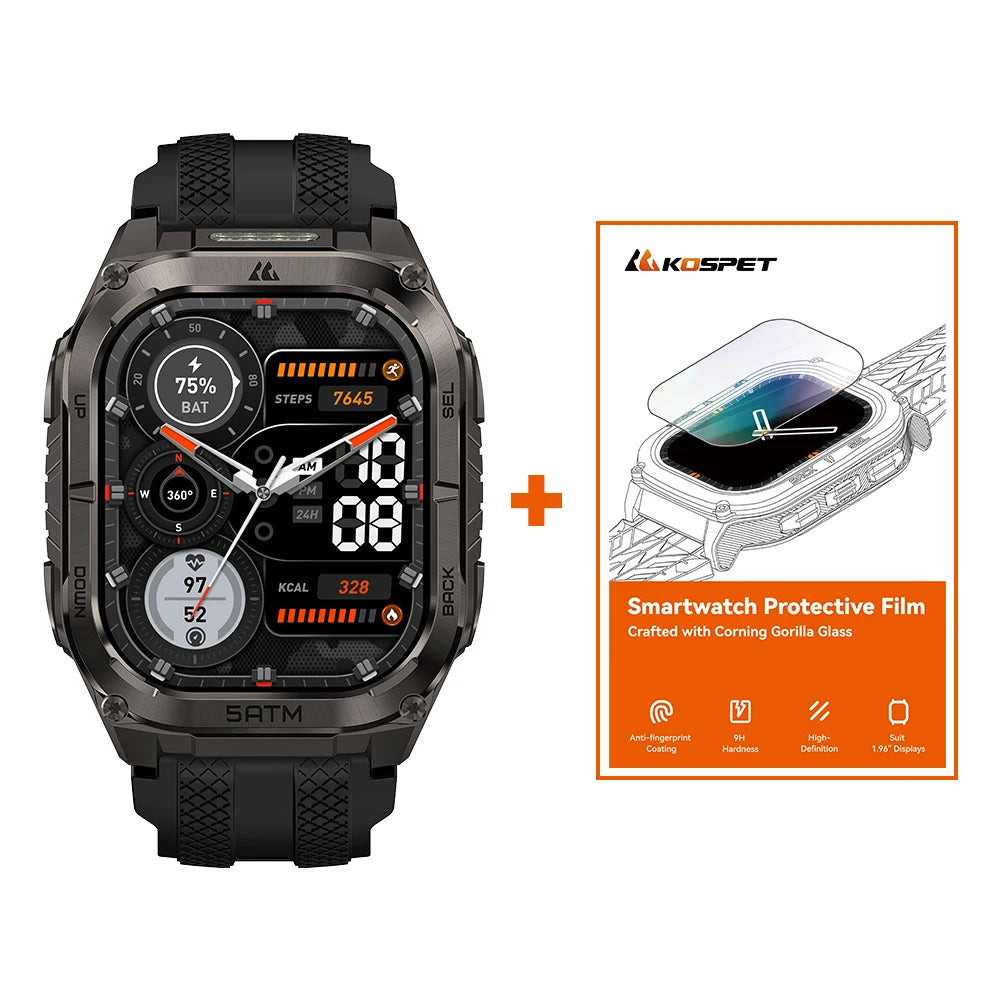 Kospet Tank M4C Rugged GPS Watch For Men 15 Day Battery