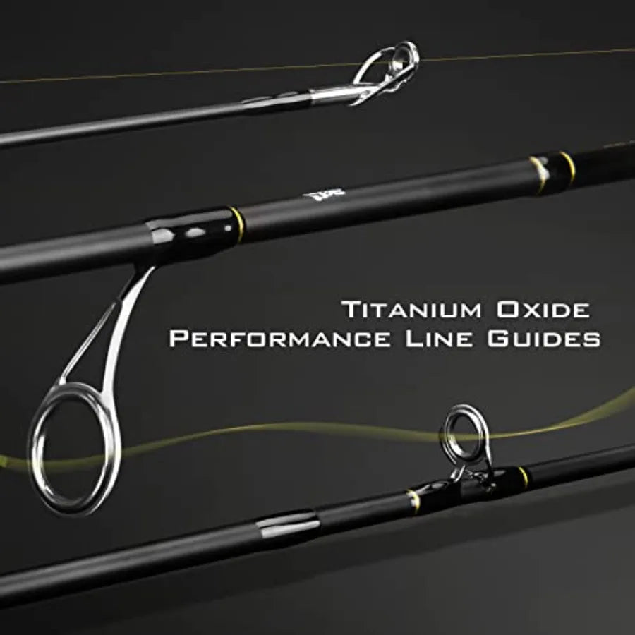 Valiant Eagle IM6 Graphite Travel Fishing Rods for Spinning and Casting
