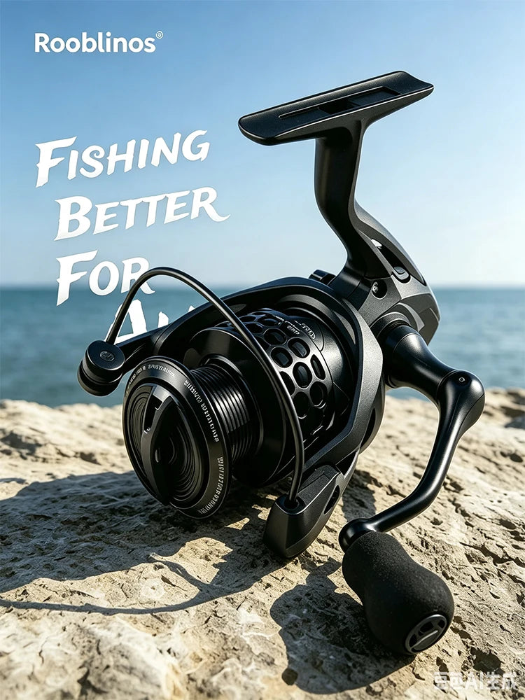 Rooblinos GTA3 Metal Spinning Fishing Reel for Freshwater and Sea