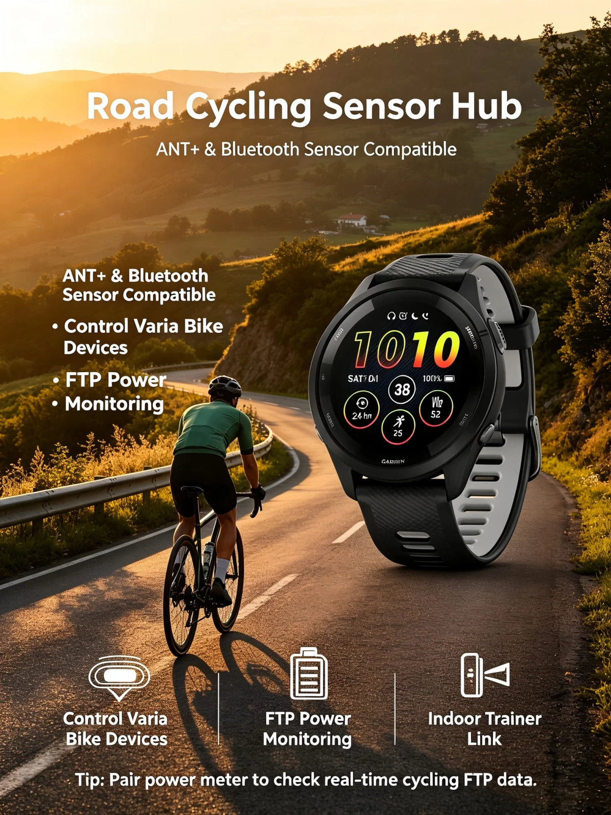 Garmin Forerunner 265 GPS Watch Multi Band Heart Rate SpO2