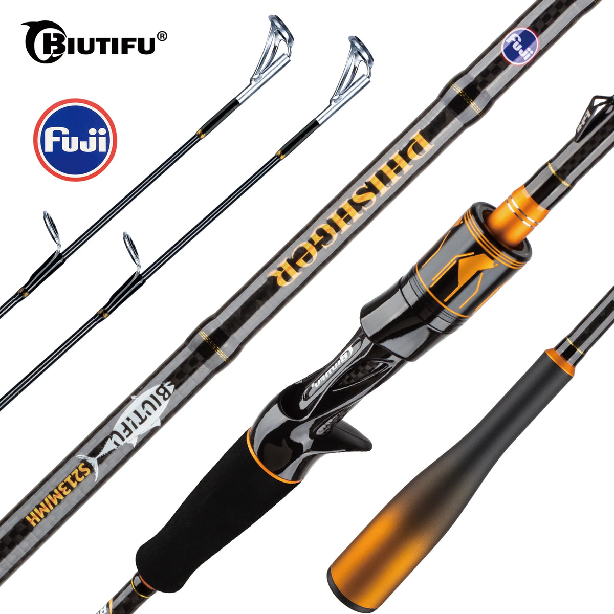 BIUTIFU T1000 Carbon Fishing Rod Fuji Guides For Anglers