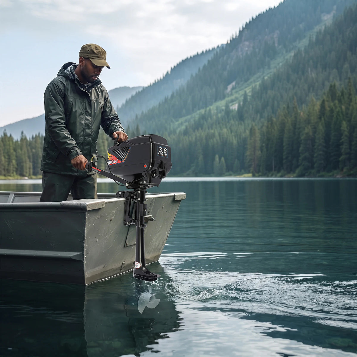 Compact 3.6Hp Gasoline Outboard Motor High Performance Boat